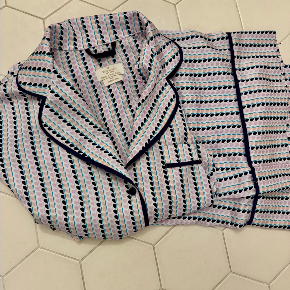 kate spade Blue and Pink Pajama Set Intimates & Sleepwear